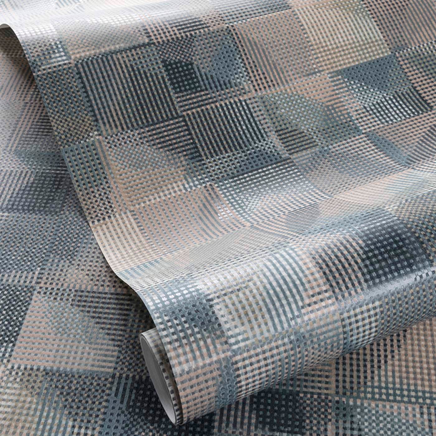 Impatto Wallpaper - Mineral/Blush - Clarke & Clarke - W0182/03 - Morris Wallpaper