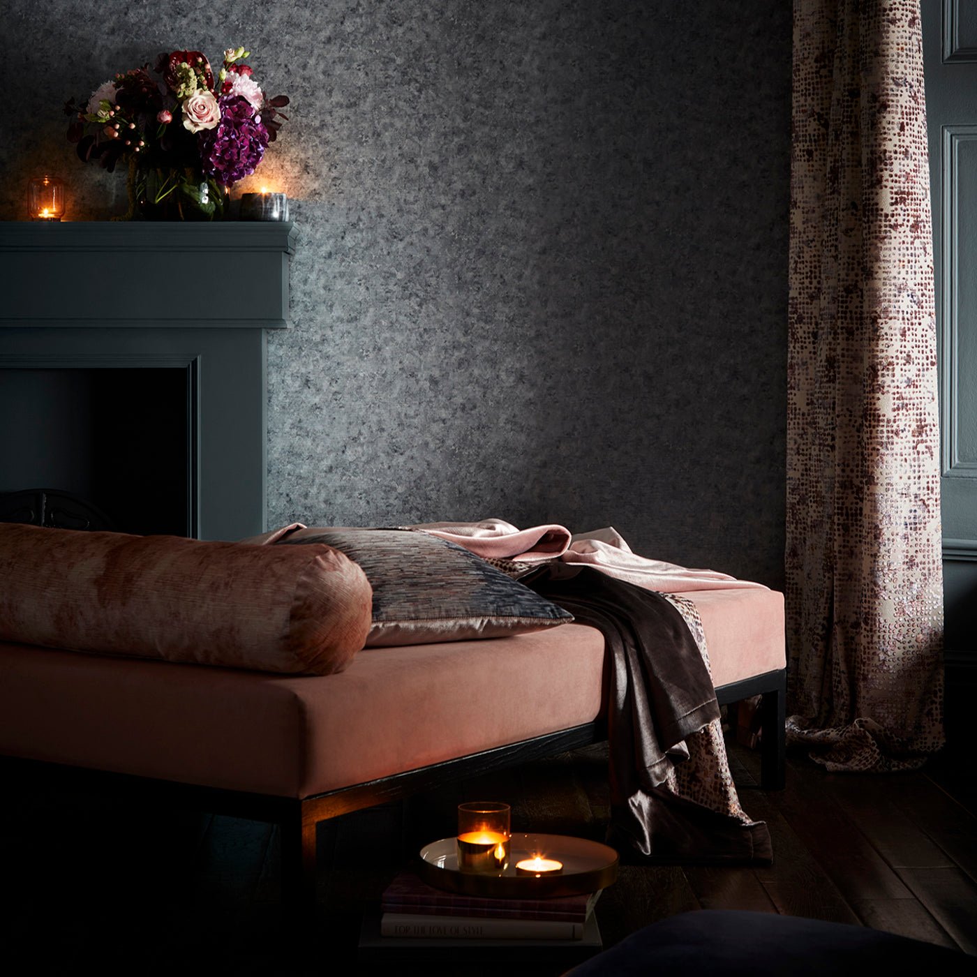 Impression Wallpaper - Charcoal - Clarke & Clarke - W0152/01 - Morris Wallpaper