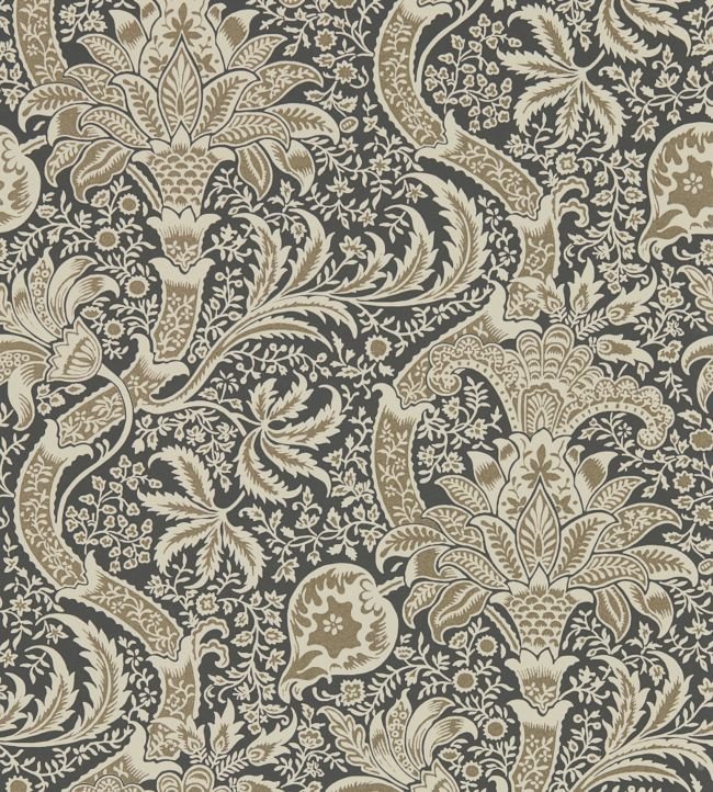 Indian Wallpaper - Charcoal/Nickel - 216445 - Morris & Co