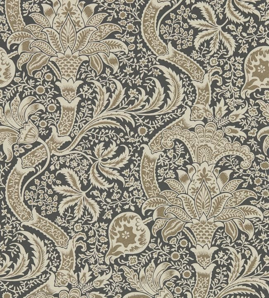 Indian Wallpaper - Charcoal/Nickel - 216445 - Morris & Co