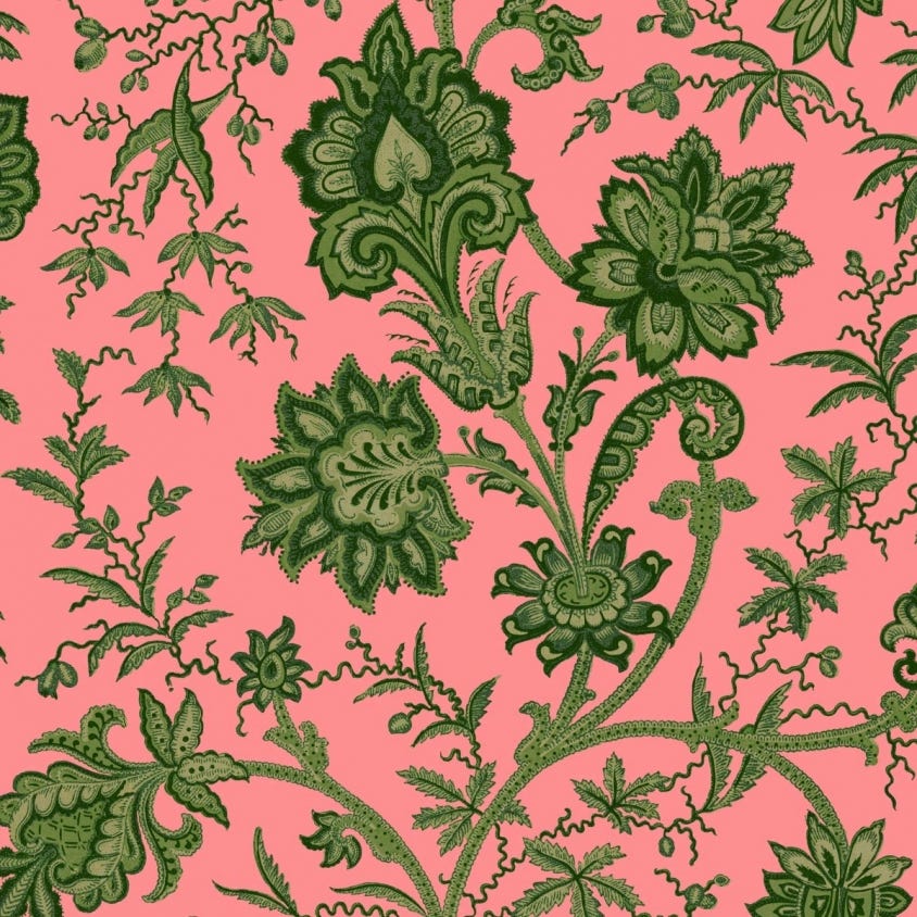 Indienne Wallpaper - Amaranth - House of Hackney - 1-WA-IND-DI-AMA-XXX - Morris Wallpaper