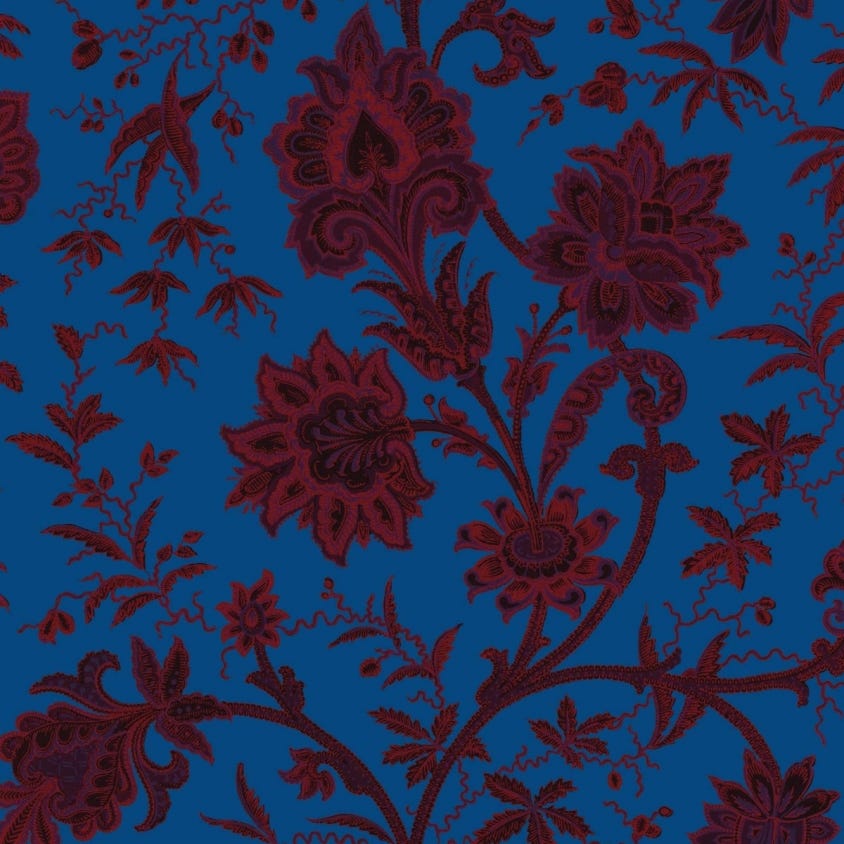 Indienne Wallpaper - Lapis-Blue - House of Hackney - 1-WA-IND-DI-LAP-XXX - Morris Wallpaper