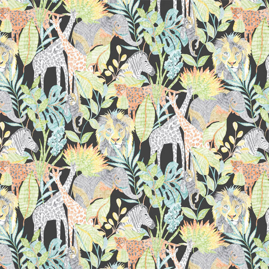Into The Wild Wallpaper - Midnight Jungle - HLTF112649 - Harlequin - Premier Wallcovering