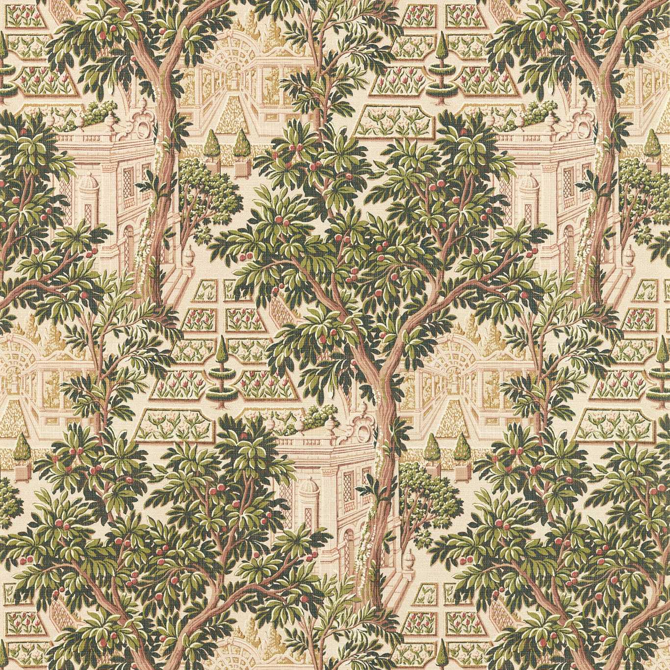 Italian Garden Wallpaper - Tuscan Pink - ZATW313051 - Zoffany - Premier Wallcovering