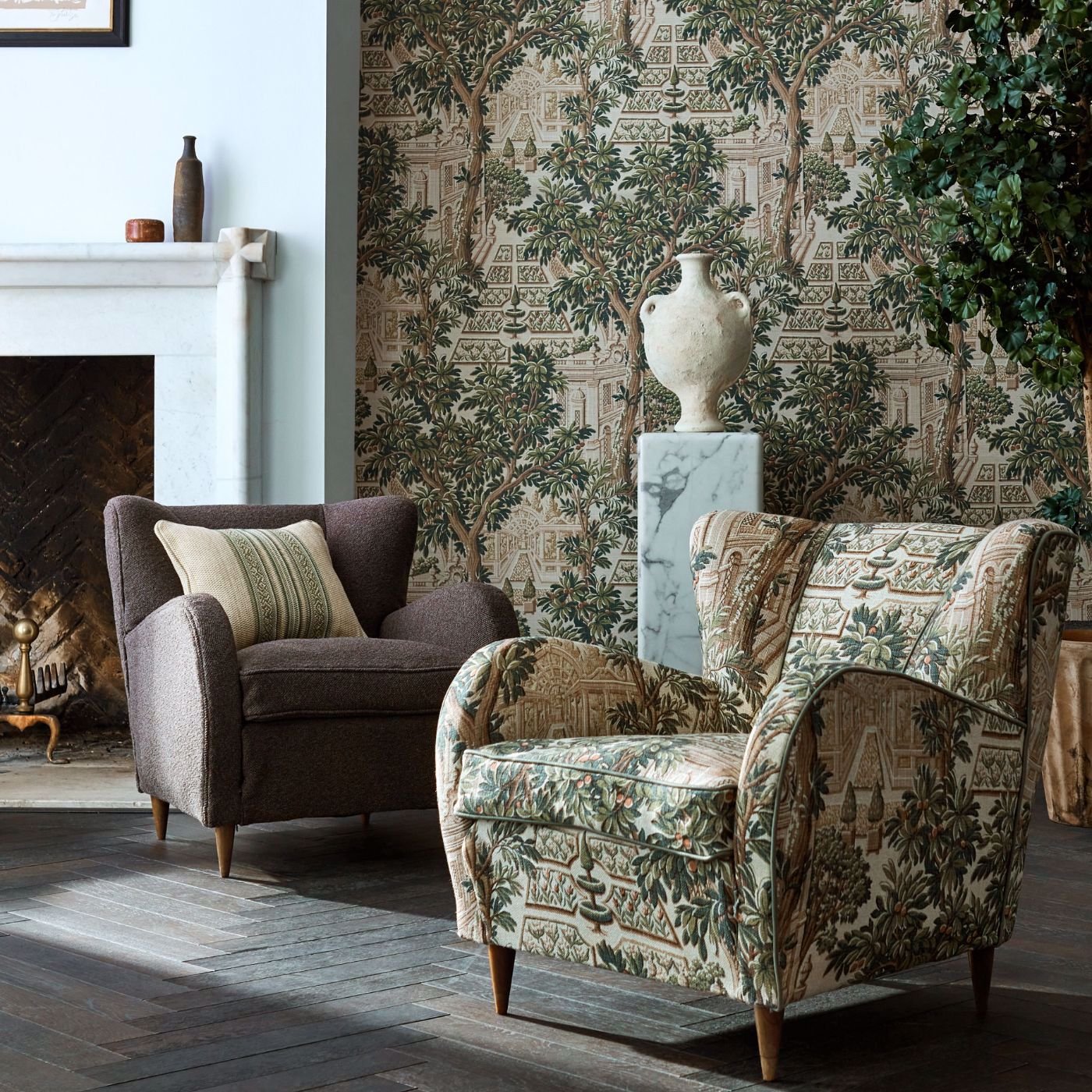 Italian Garden Wallpaper - Tuscan Pink - Zoffany - ZATW313051 - Morris Wallpaper