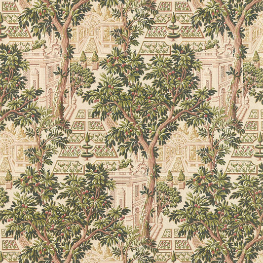 Italian Garden Wallpaper - Tuscan Pink - Zoffany - ZATW313051 - Morris Wallpaper