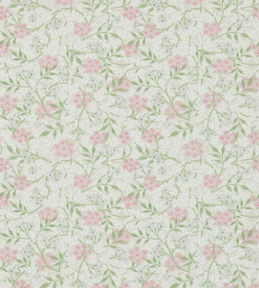 Jasmine Wallpaper - Blossom Pink / Sage - 214725 - Morris Exclusive - Morris Wallpaper