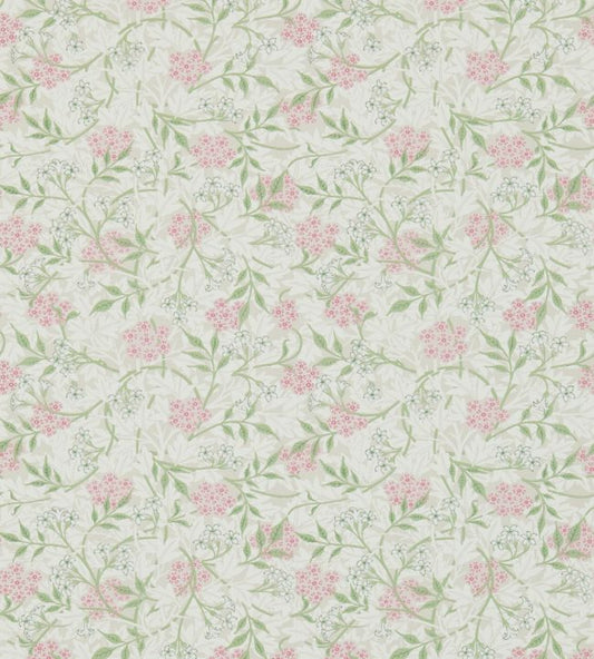 Jasmine Wallpaper - Blossom Pink / Sage - 214725 - Morris Exclusive - Morris Wallpaper