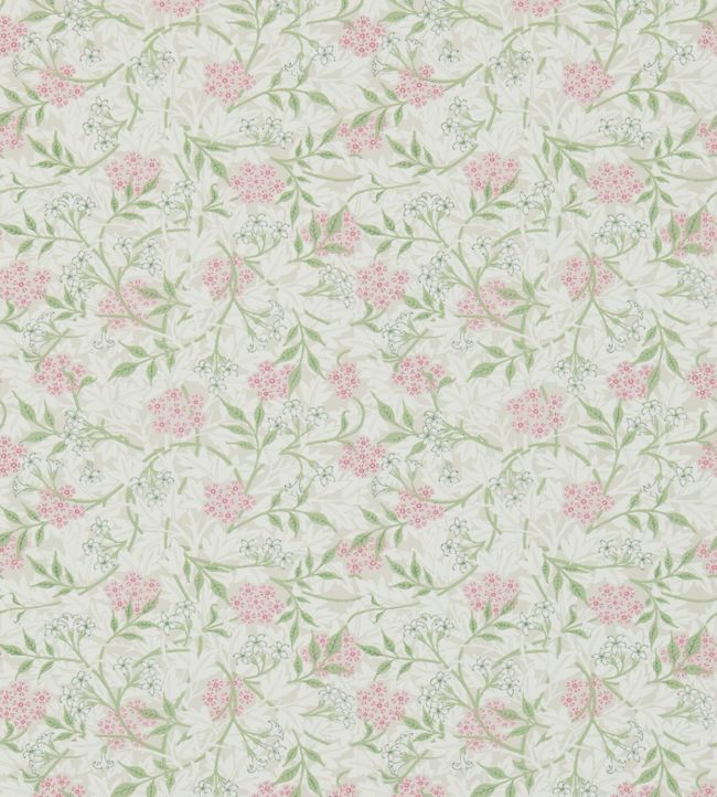 Jasmine Wallpaper - Blossom Pink/Sage - DM3W214725 - Morris & Co - Morris Wallpaper