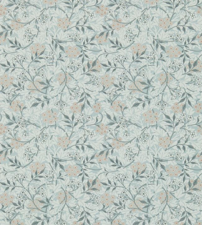 Jasmine Wallpaper - Silver / Charcoal - 214726 - Morris Exclusive - Morris Wallpaper