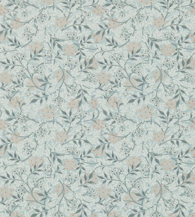 Jasmine Wallpaper - Silver / Charcoal - 214726 - Morris Exclusive - Morris Wallpaper