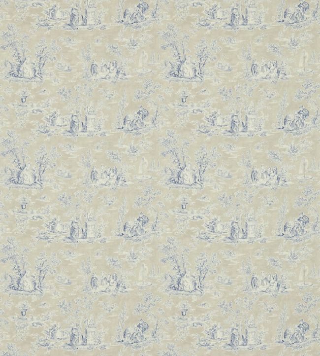 Josette Wallpaper - Indigo/Taupe - DFAB214065 - Sanderson - Morris Wallpaper