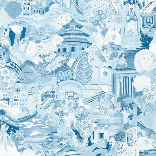 Journey of Discovery Wallpaper - Wild Water/Exhale - Harlequin - HQN3112920 - Morris Wallpaper