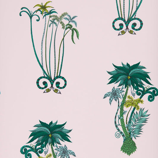 Jungle Palms Wallpaper - Pink - Clarke & Clarke - W0101/04 - Morris Wallpaper