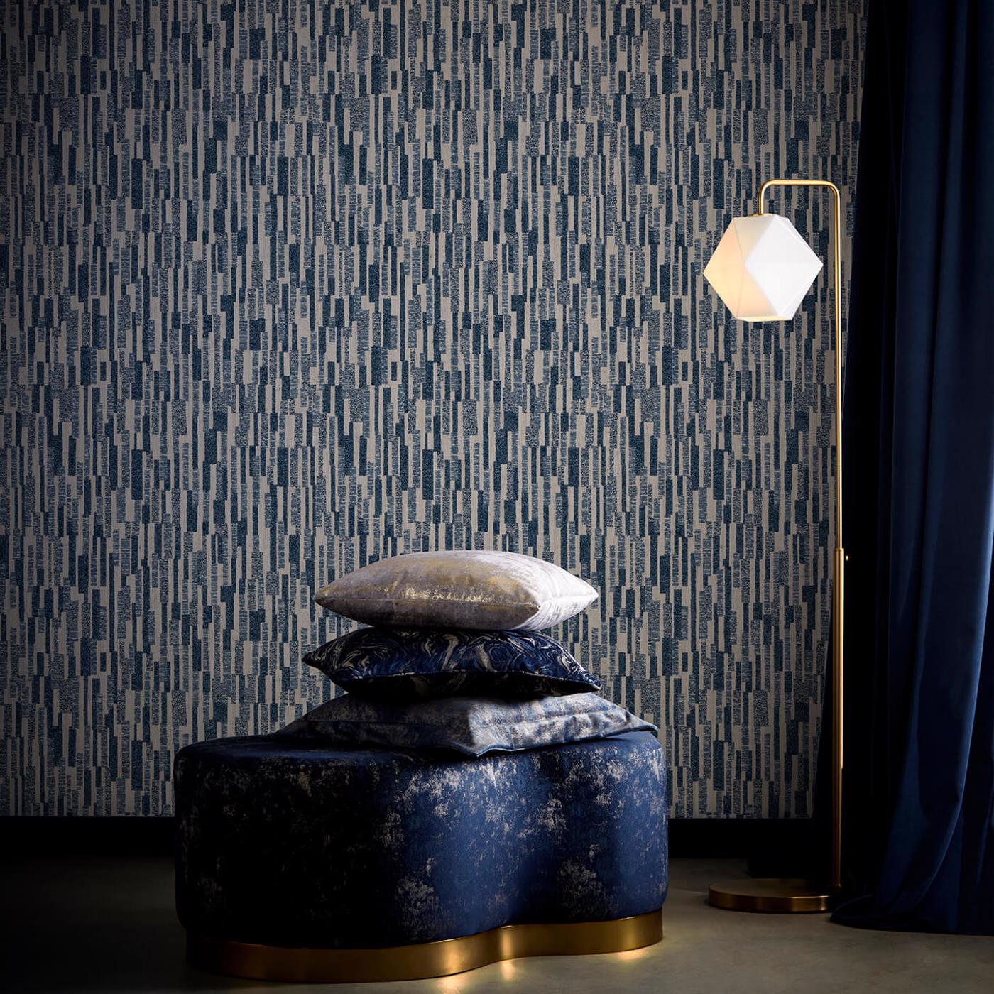 Juno Wallpaper - Ink - Clarke & Clarke - W0224/01 - Morris Wallpaper