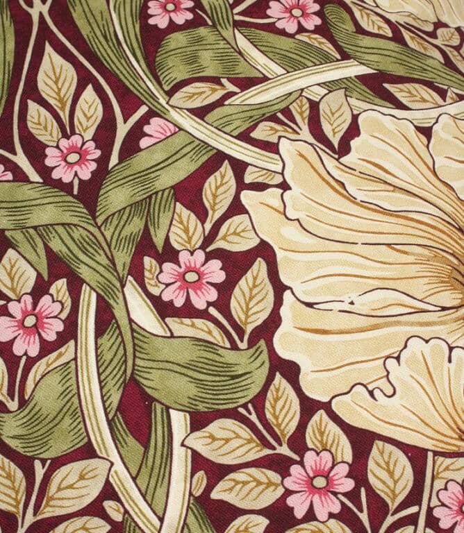 Just Fabrics - William Morris Pimpernel Aubergine Cushion - 515 - Morris Wallpaper