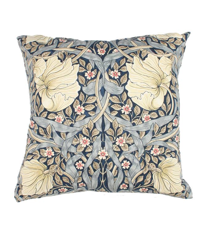 Just Fabrics - William Morris Pimpernel Blue Cushion - 683 - Morris Wallpaper