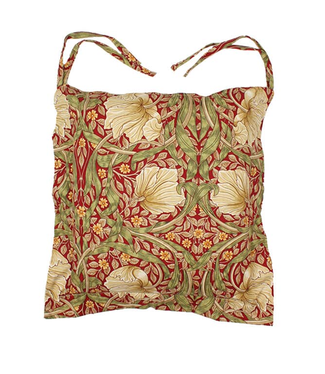 Just Fabrics - William Morris Pimpernel Red Oxford Seat Pad - 862 - Morris Wallpaper
