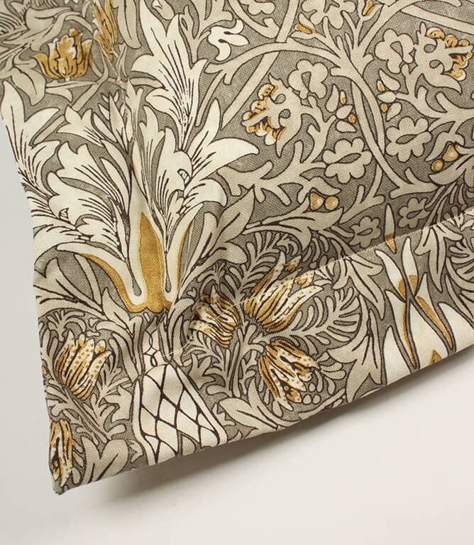 Just Fabrics - William Morris Snakeshead Pewter/Gold Oxford Seat Pad - 816 - Morris Wallpaper