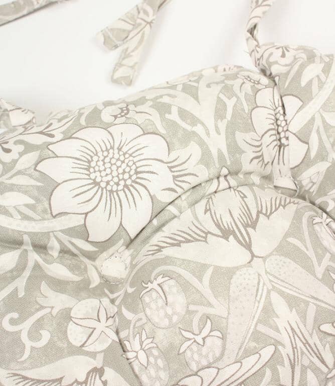 Just Fabrics - William Morris Strawberry Thief Silver Seat Pad - 695 - Morris Wallpaper