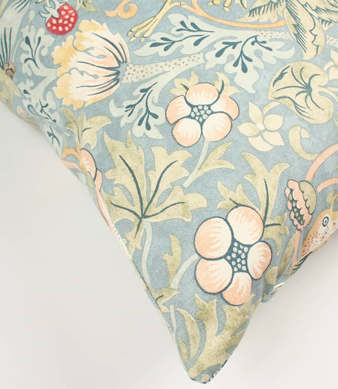 Just Fabrics - William Morris Strawberry Thief Slate Cushion - 508 - Morris Wallpaper