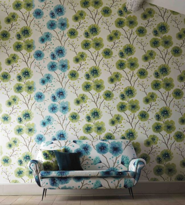 Kabala Wallpaper - Lagoon - HAMA111081 - Harlequin - Morris Wallpaper