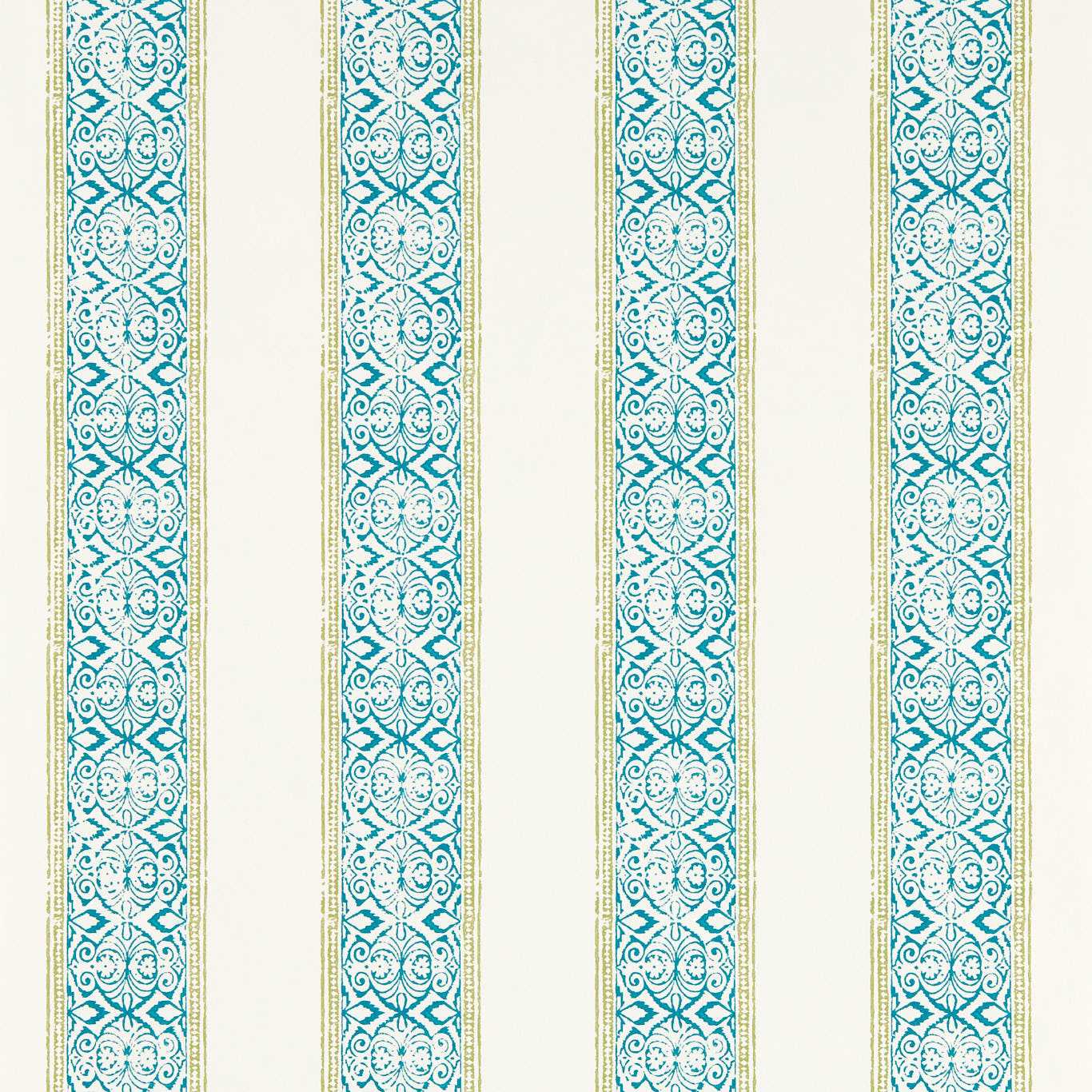 Kalamkari Wallpaper - Teal - Clarke & Clarke - W0237/04 - Morris Wallpaper