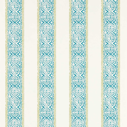 Kalamkari Wallpaper - Teal - Clarke & Clarke - W0237/04 - Morris Wallpaper