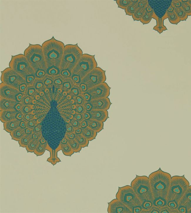 Kalapi Wallpaper - Peacock - DCPW216757 - Sanderson - Morris Wallpaper