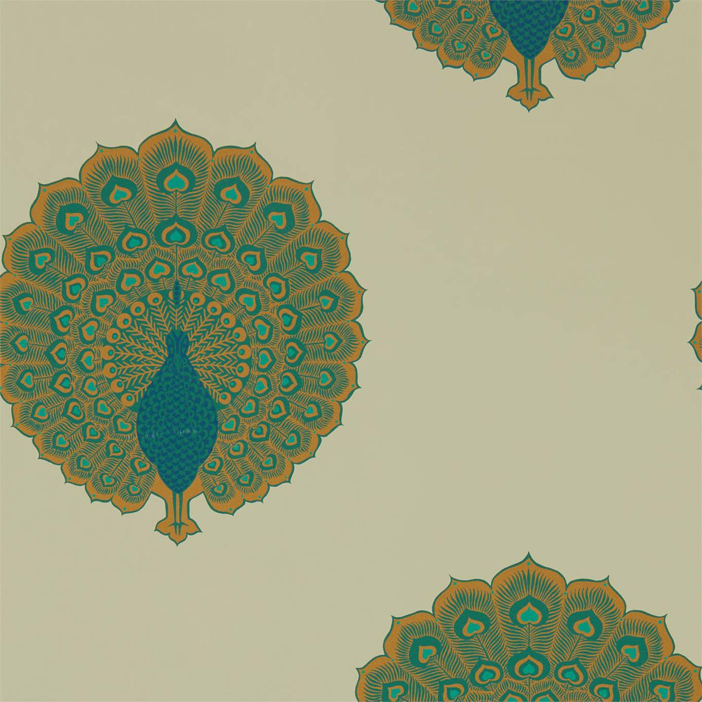 Kalapi Wallpaper - Peacock - Sanderson - DCPW216757