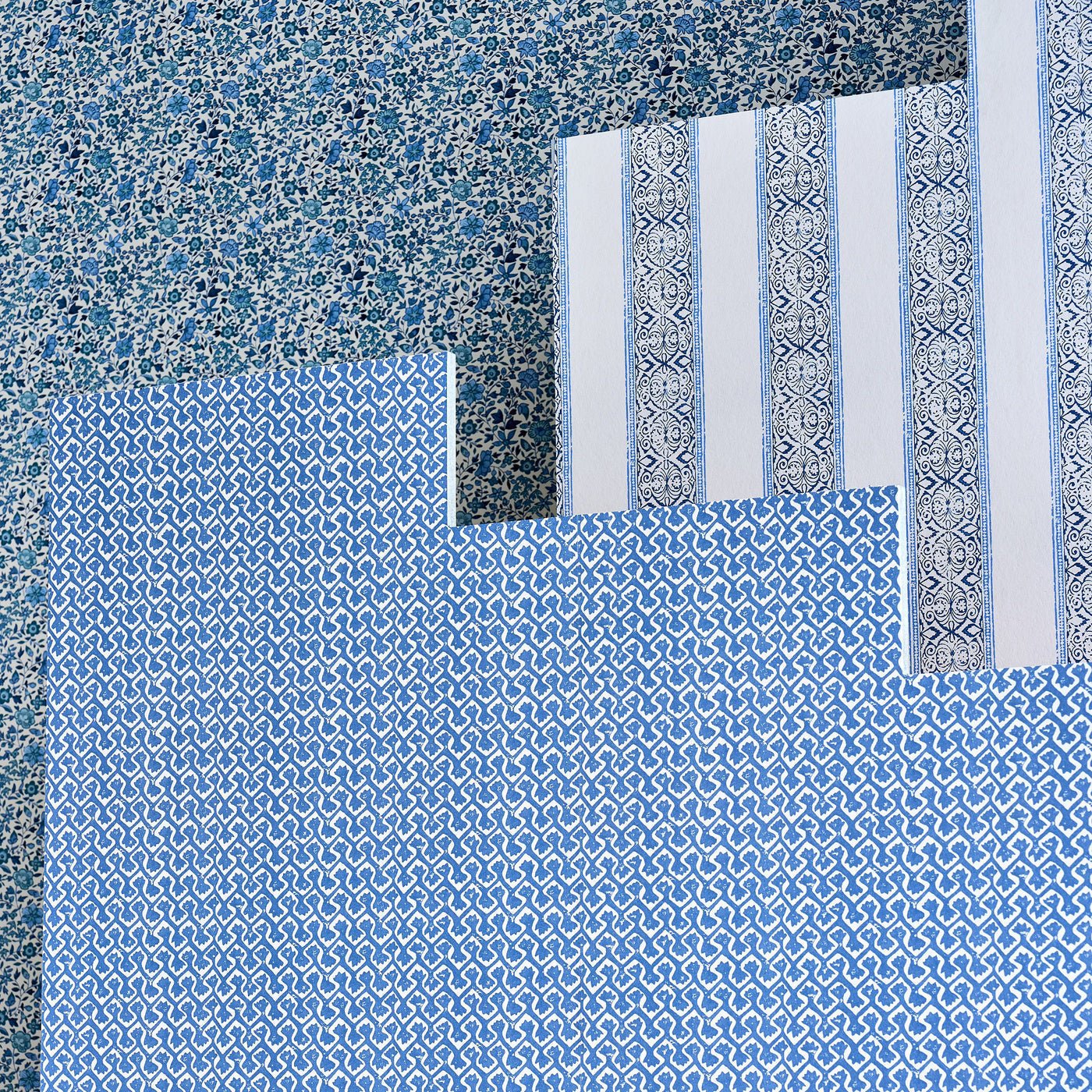 Kalpa Wallpaper - Cobalt - Clarke & Clarke - W0234/03 - Morris Wallpaper