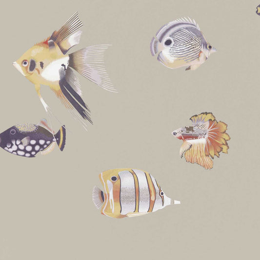 Kamanu Wallpaper - Mandarin/Fig - Harlequin - HANZ111647 - Morris Wallpaper