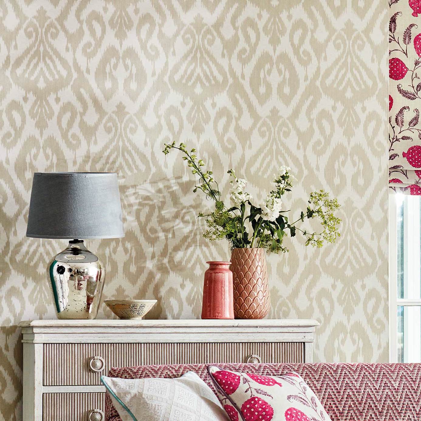 Kasuri Wallpaper - Country Linen - Sanderson - DCPW216783 - Morris Wallpaper