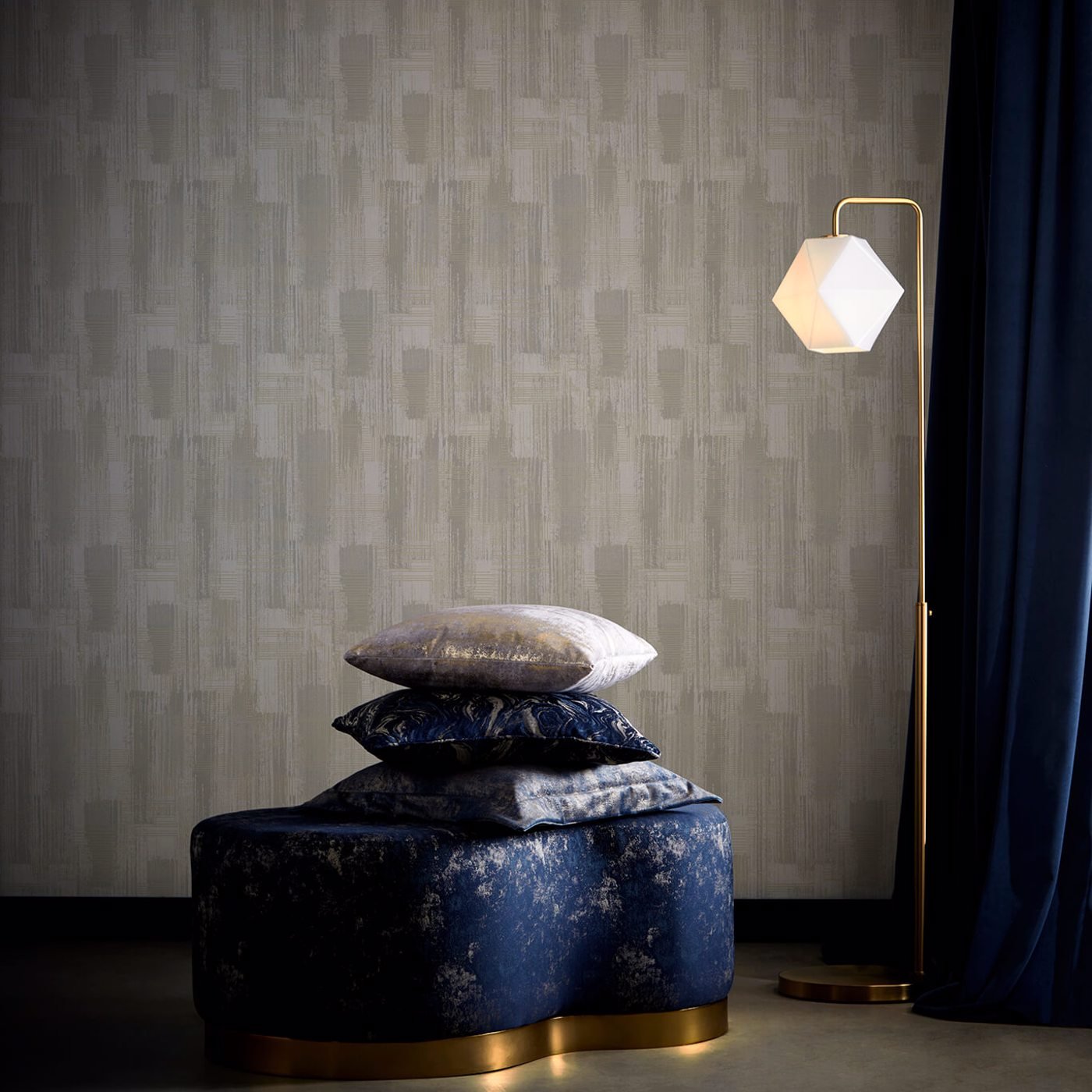 Kazimir Wallpaper - Dove - Clarke & Clarke - W0225/01 - Morris Wallpaper
