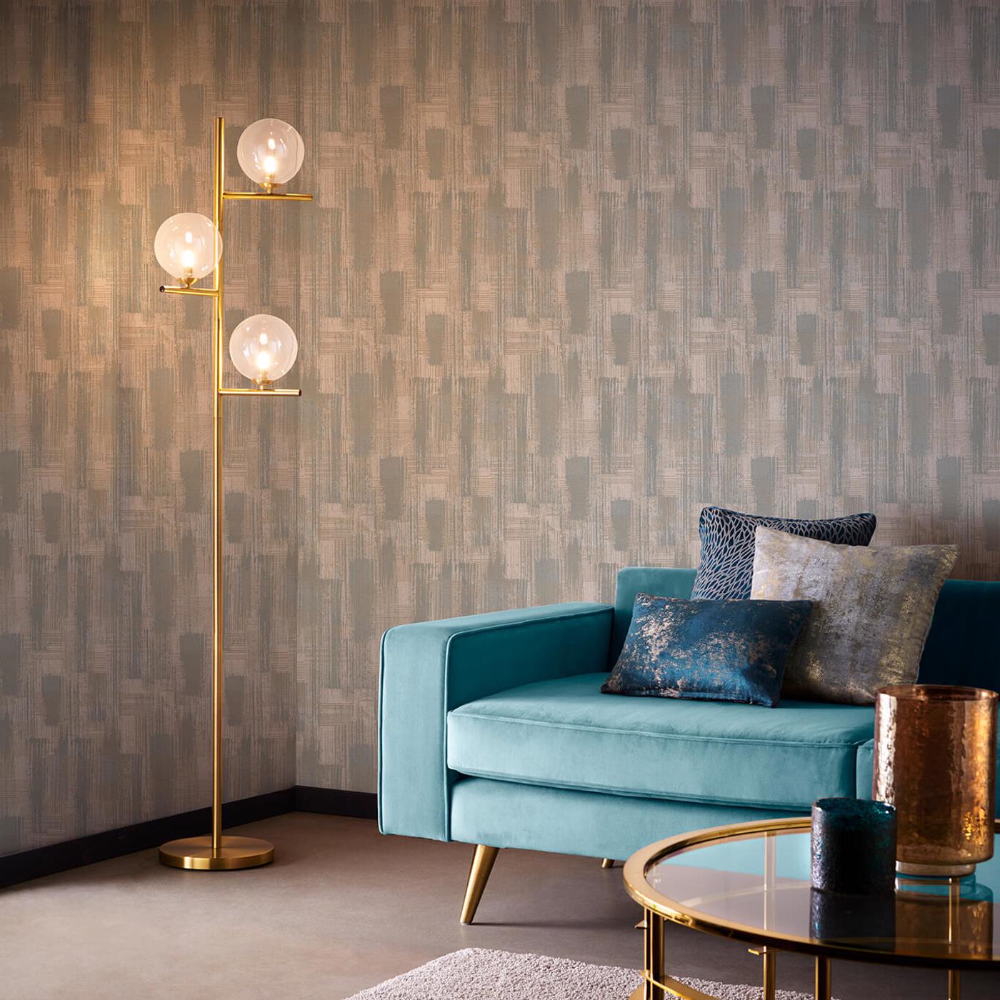 Kazimir Wallpaper - Mineral - Clarke & Clarke - W0225/04 - Morris Wallpaper