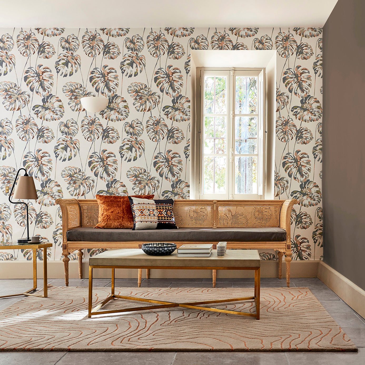 Kelapa Wallpaper - Charcoal/Blush - HZAP111754 - Harlequin - Premier Wallcovering