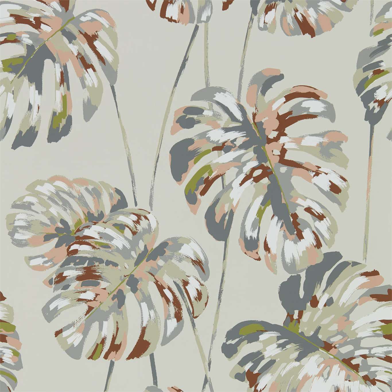 Kelapa Wallpaper - Charcoal/Blush - Harlequin - HZAP111754 - Morris Wallpaper