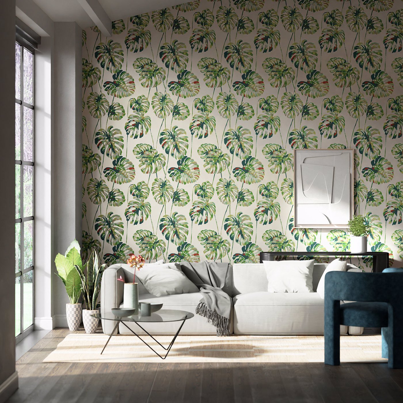 Kelapa Wallpaper - Emerald/Zest - Harlequin - HZAP111753 - Morris Wallpaper