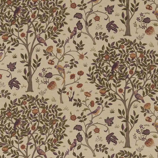 Kelmscott Tree Fabric - Mulberry/Russet - Morris & Co - 220326 - Premier Wallcovering