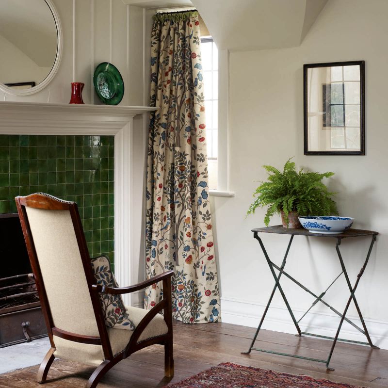 Kelmscott Tree Fabric - Mulberry/Russet - Morris & Co - 220326 - Premier Wallcovering