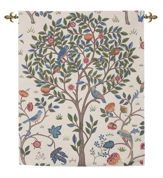 Kelmscott Tree Printed Tapestry - Requires Rod Size 2 - Hines of Oxford - PR1544 - Morris Wallpaper