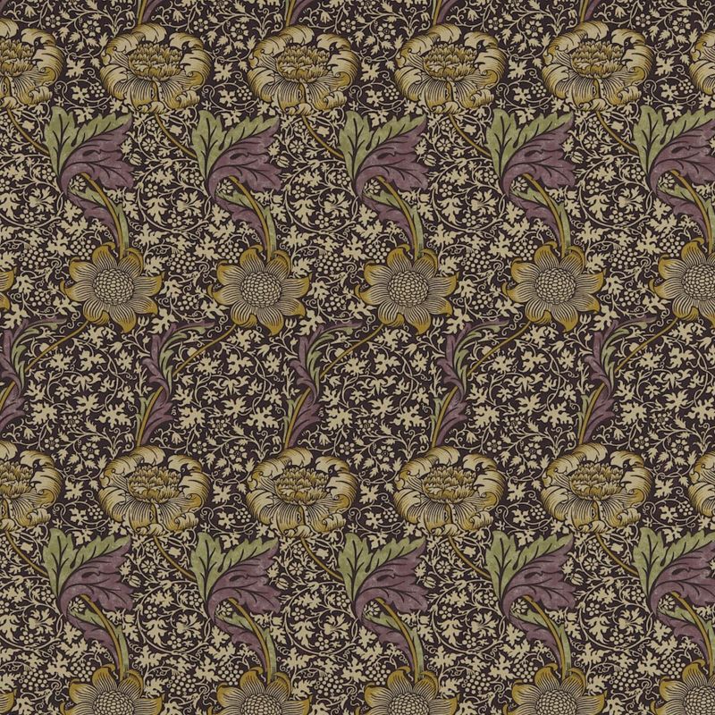 Kennet Fabric - Grape/Gold - Morris & Co - 220323 - Premier Wallcovering