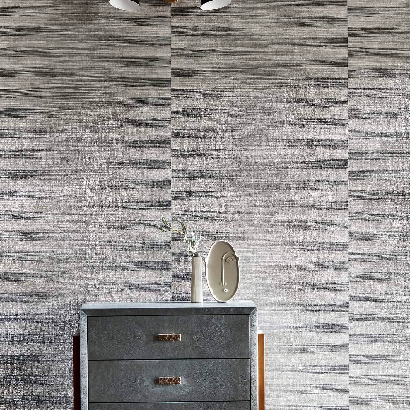Kensington Grasscloth Wallpaper - Paris Grey - ZHIW313003 - Zoffany - Morris Wallpaper