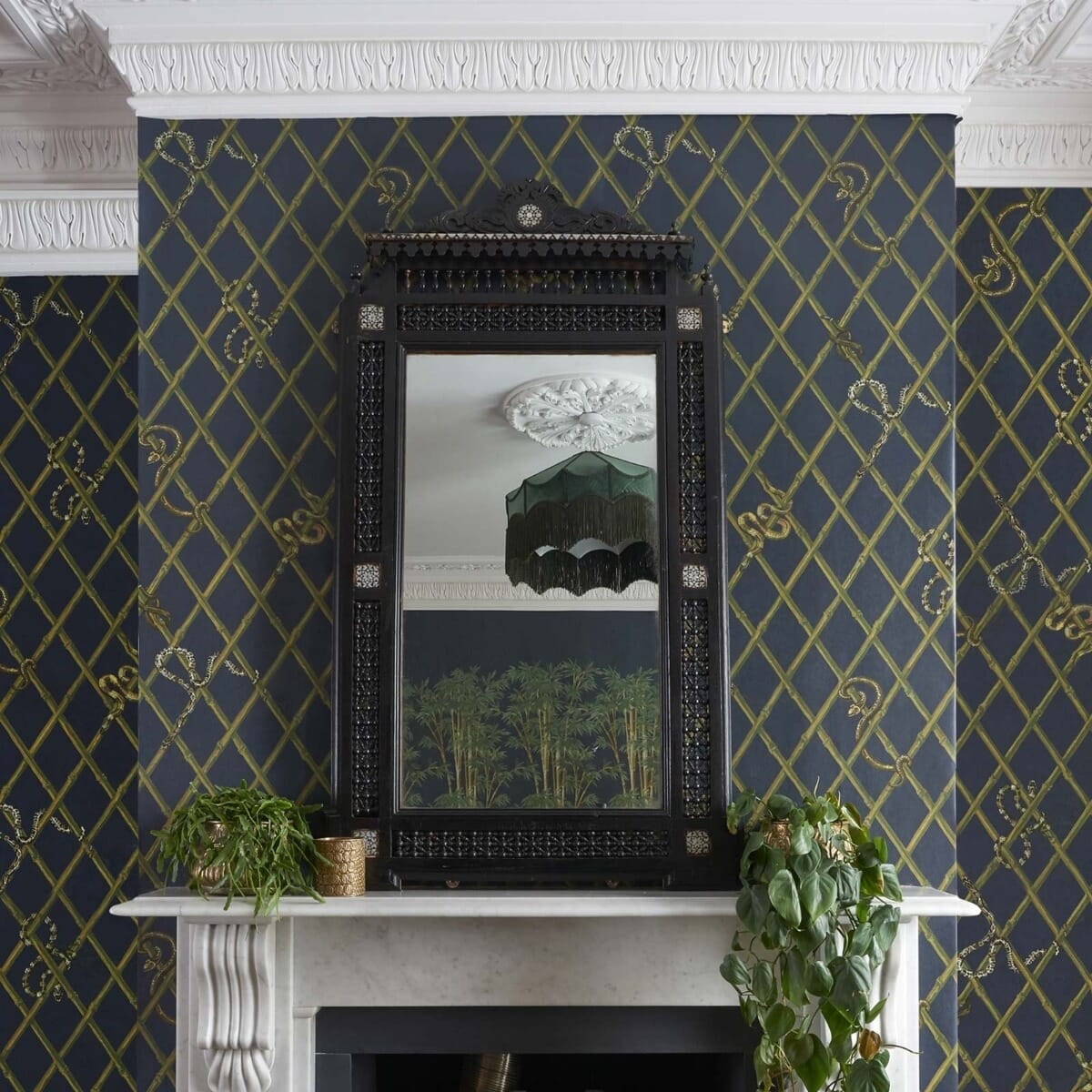 Khasia Wallpaper - Midnight - House of Hackney - 1-WA-KHA-DI-MID-XXX - Morris Wallpaper