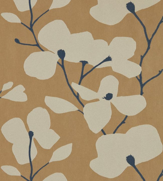 Kienze Shimmer Wallpaper - Antique Gold/Ink - HMWF111972 - Harlequin - Morris Wallpaper