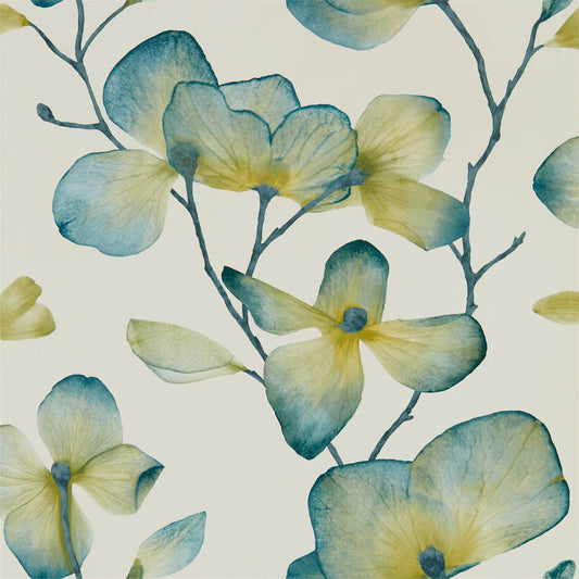 Kienze Wallpaper - Marine/Zest - Harlequin - HMWF111957 - Morris Wallpaper