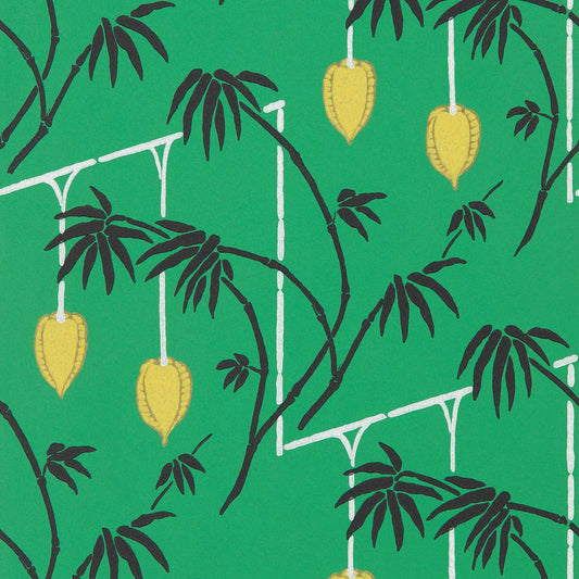 Kimiko Wallpaper - Bottle Green/Chartreuse - Harlequin - HQN3112938 - Morris Wallpaper
