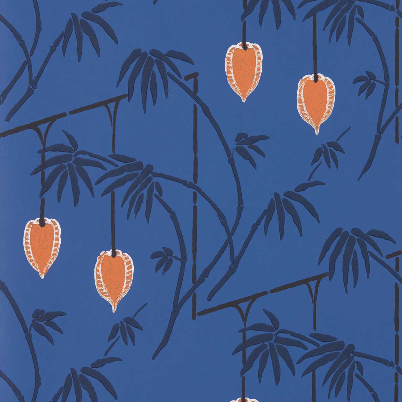 Kimiko Wallpaper - Majorelle/Clementine - HQN3112941 - Harlequin - Morris Wallpaper