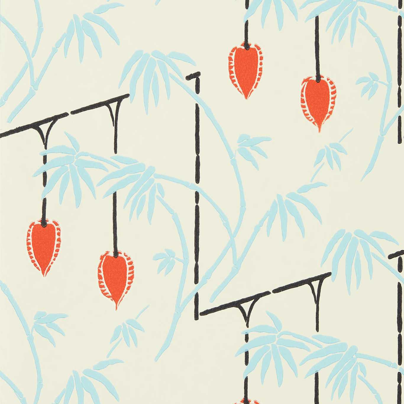 Kimiko Wallpaper - Soft Focus/Harissa - HQN3112939 - Harlequin - Morris Wallpaper