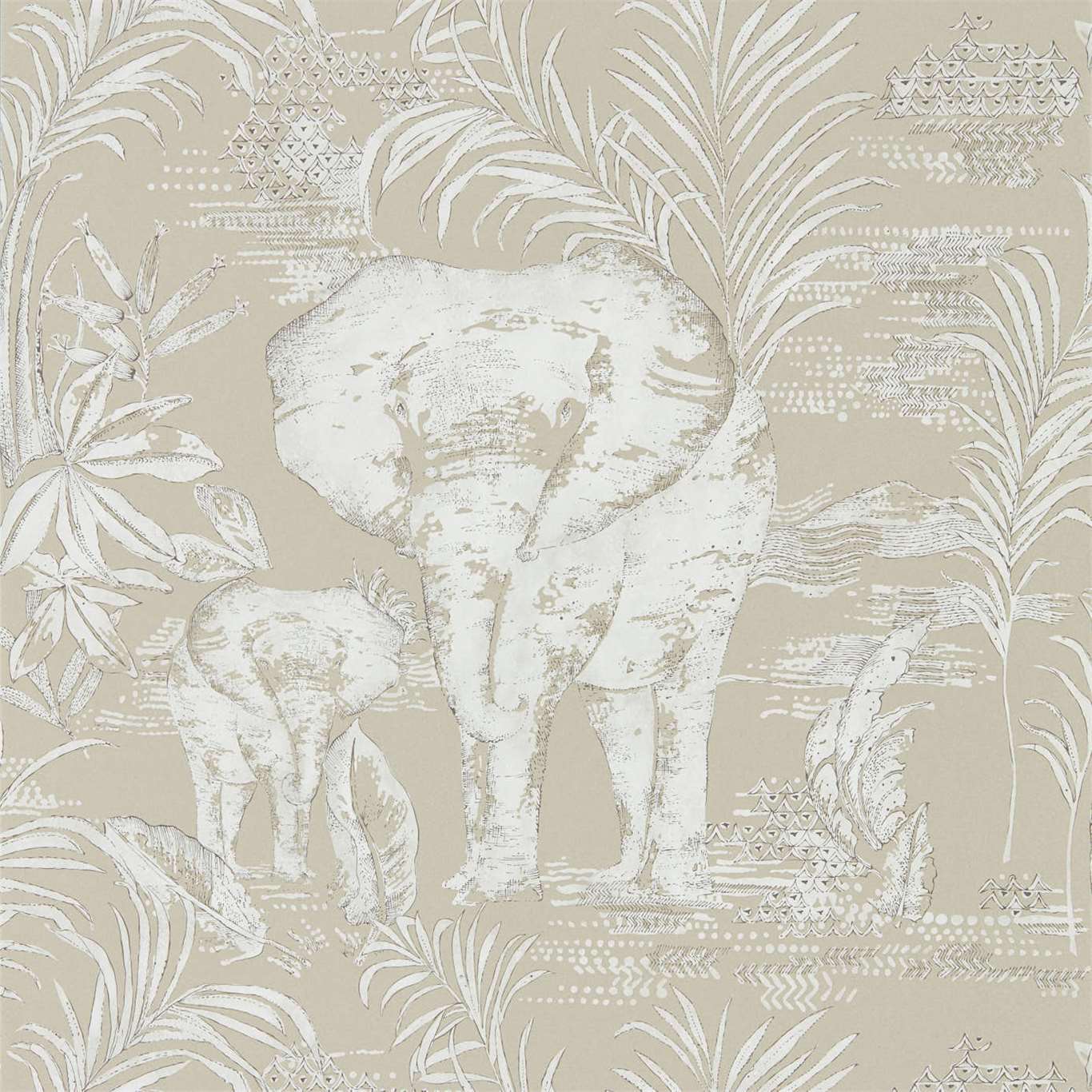 Kinabalu Wallpaper - Linen - Harlequin - HZAP111776 - Morris Wallpaper